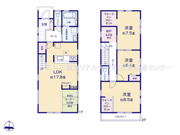 北区五反田町 新築戸建 3号棟 間取り 北区五反田町 新築戸建 3号棟 間取り