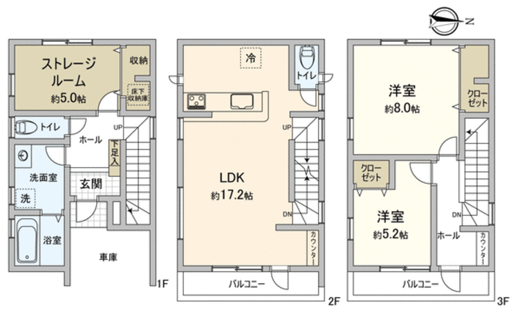 北区杉村1丁目 新築戸建 2号棟 間取り 北区杉村1丁目 新築戸建 2号棟 間取り