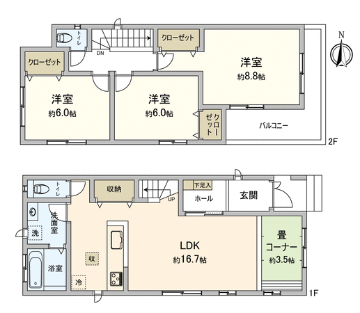 北区杉栄町4丁目 新築戸建 間取り 北区杉栄町4丁目 新築戸建 間取り