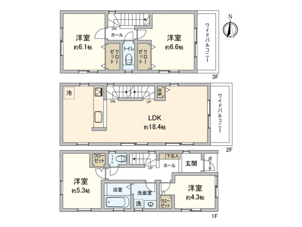 北区大曽根1丁目 1号棟 間取り 北区大曽根1丁目 1号棟 間取り