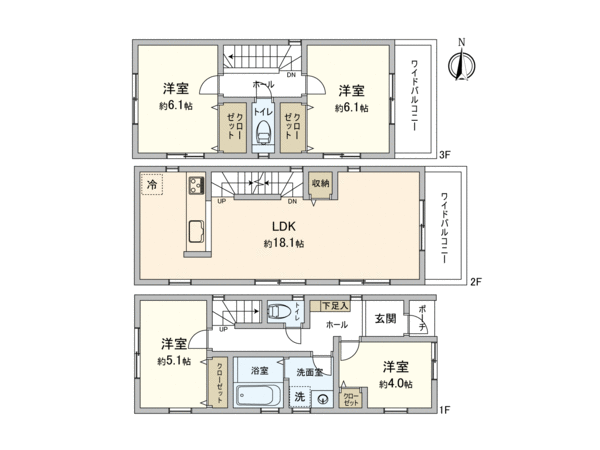 北区大曽根1丁目 3号棟 間取り 北区大曽根1丁目 3号棟 間取り
