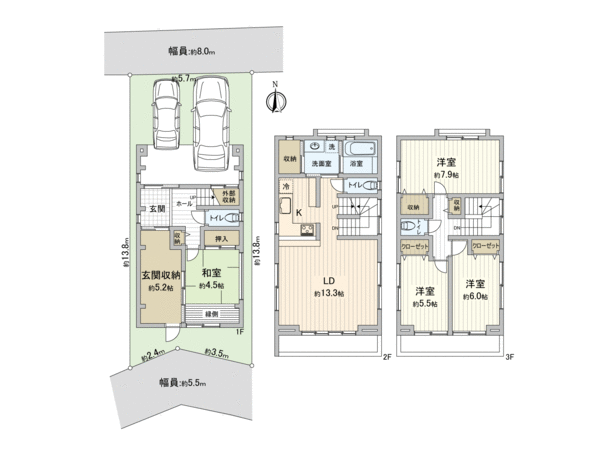 北区池花町 戸建 間取り 北区池花町 戸建 間取り