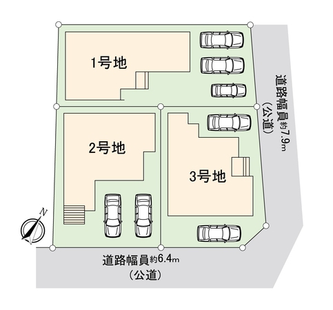 南区上浜町 新築戸建 1号棟 区画図 南区上浜町 新築戸建 1号棟 区画図