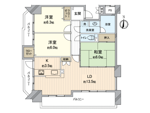 ダイナース白壁 間取り ダイナース白壁 間取り