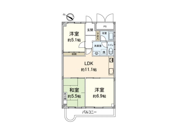 大橋バーデンハイツ 間取り 大橋バーデンハイツ 間取り