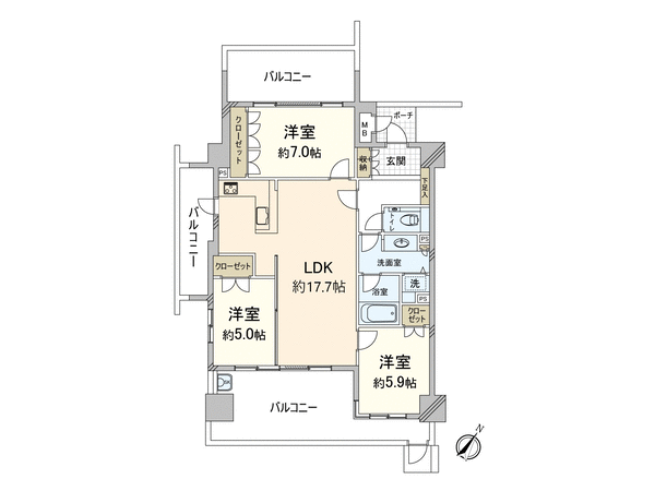 グランドメゾン地行二丁目 間取り グランドメゾン地行二丁目 間取り