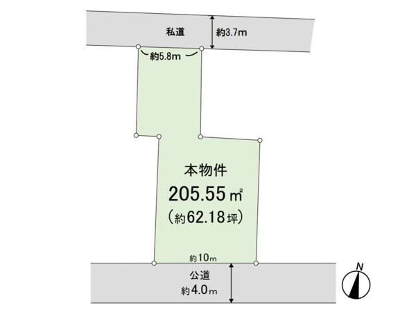 西新7丁目土地 地形図 西新7丁目土地 地形図