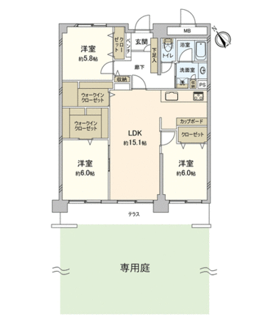 ライオンズマンション室見ガーデン 間取り ライオンズマンション室見ガーデン 間取り
