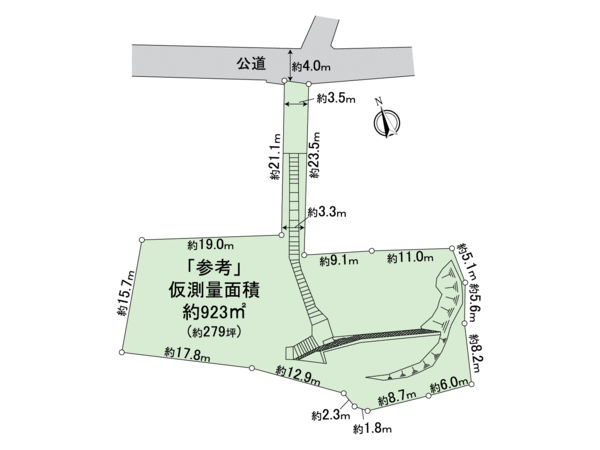 谷1丁目土地 地形図 谷1丁目土地 地形図