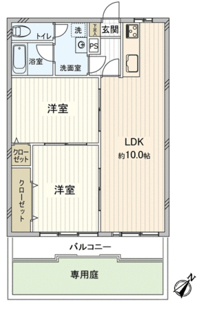 ロワールマンション大橋1 間取り ロワールマンション大橋1 間取り