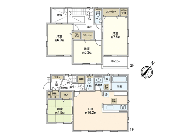 南区和田1丁目 新築戸建1号棟 間取り 南区和田1丁目 新築戸建1号棟 間取り