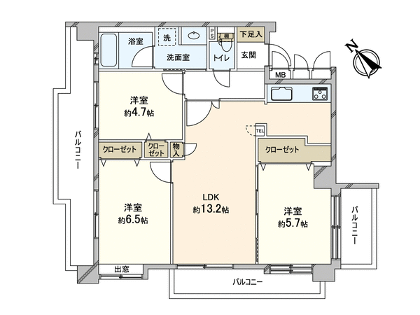 チサンマンション博多南3 間取り チサンマンション博多南3 間取り