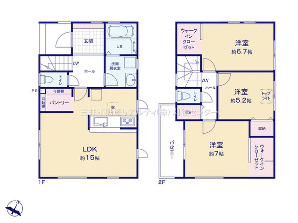 刈谷市今川町上池 新築戸建3号棟 間取り 刈谷市今川町上池 新築戸建3号棟 間取り