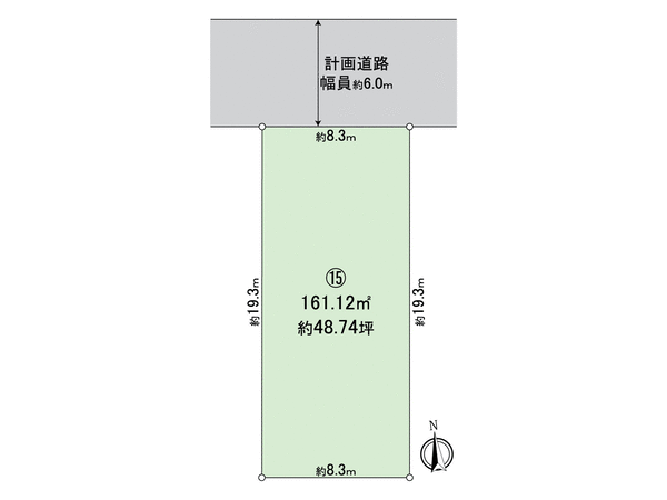 大府市柊山町8丁目 15号地 地形図 大府市柊山町8丁目 15号地 地形図