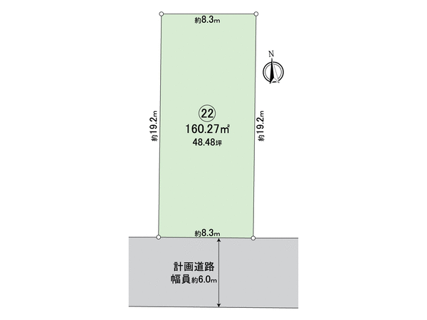 大府市柊山町8丁目 22号地 地形図 大府市柊山町8丁目 22号地 地形図