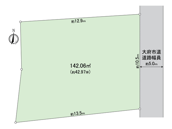 大府市東新町6丁目 土地 地形図 大府市東新町6丁目 土地 地形図