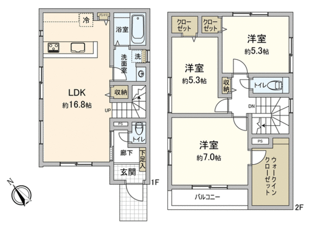 安城市明治本町 1号棟 間取り 安城市明治本町 1号棟 間取り