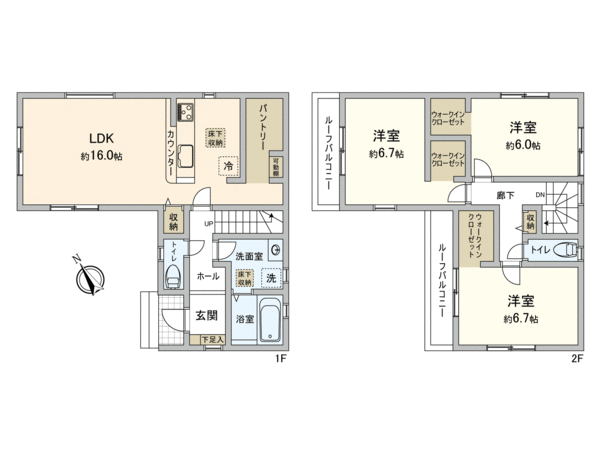 知立市南陽1丁目 2号棟 間取り 知立市南陽1丁目 2号棟 間取り
