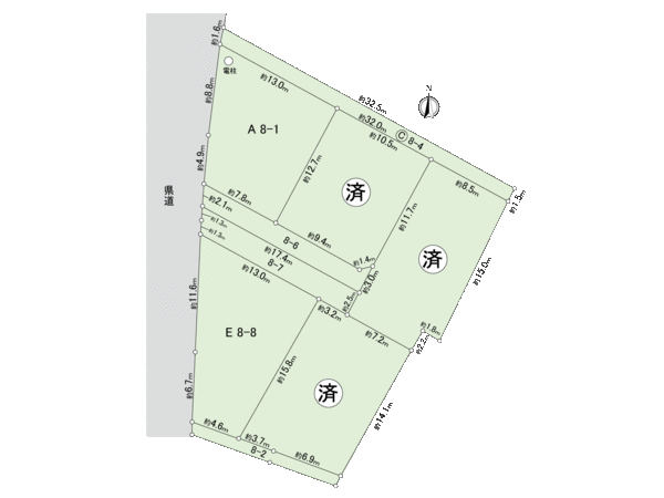 安城市古井町釈迦山 土地 E区画 地形図 安城市古井町釈迦山 土地 E区画 地形図